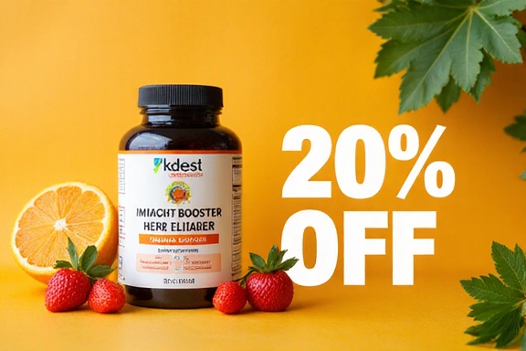 Promotional image for 20% off on Immune Boosters